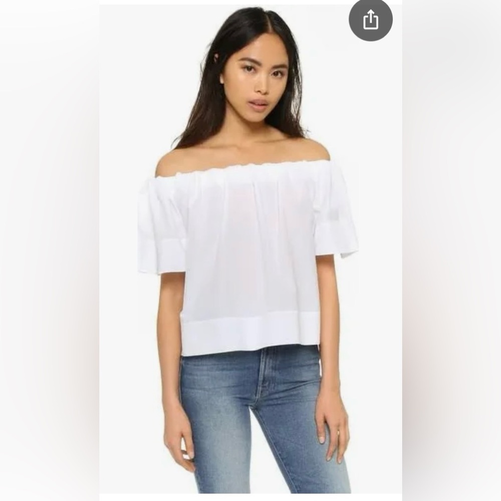 Vince cotton off the shoulder crop top xs